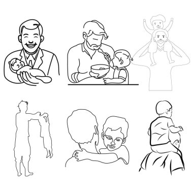 El çizimi baba günü sanat eseri.