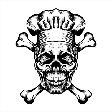 Klasik kafatası çizimi tasarımı