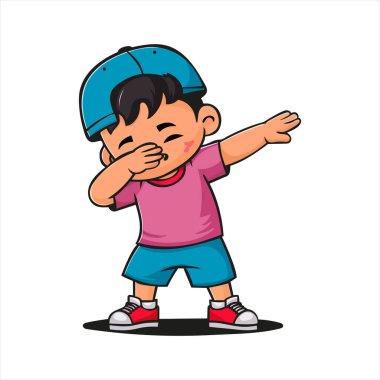 Tatlı dansçı çocuk benzersiz tasarım.