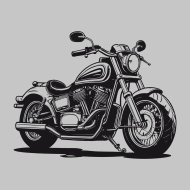 Motosiklet tasarımı siyah beyaz