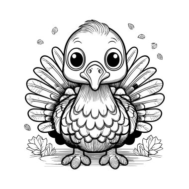 Mutlu şükranlar hindi vektörü elementleri 