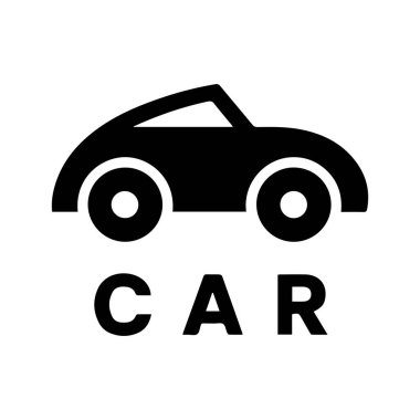 Minimalist araba logo şablonu