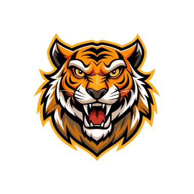  Maskot logosu hayvan yüzü vektör çizimi