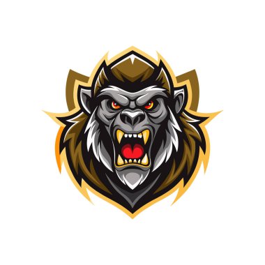  Maskot logosu hayvan yüzü vektör çizimi