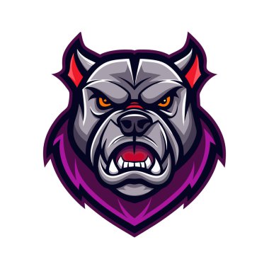  Maskot logosu hayvan yüzü vektör çizimi