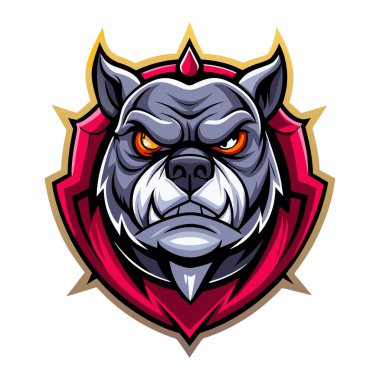  Maskot logosu hayvan yüzü vektör çizimi