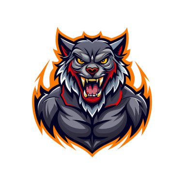  Maskot logosu hayvan yüzü vektör çizimi