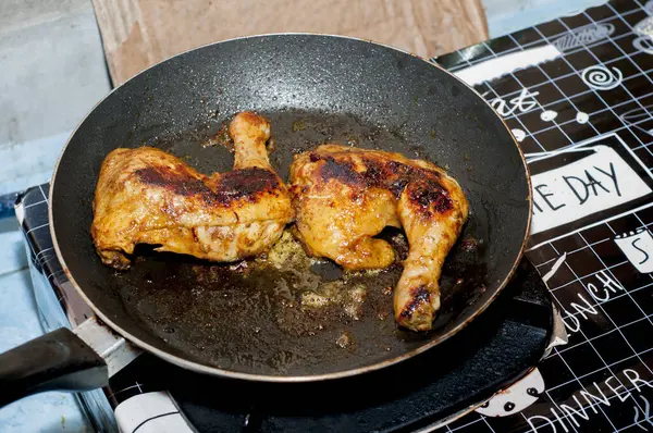 grilled chicken on a skillet