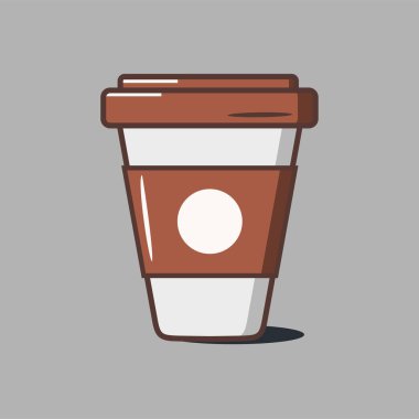 Kahve fincanı ve içecek vektör çizimi.