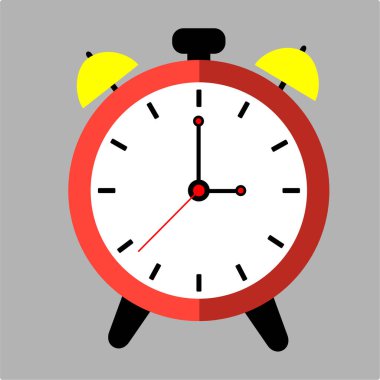 Çalar saat simgesi. Çalar saat vektör simgesi web için karikatür çizimi