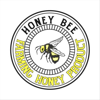 Arı logosu vektör amblemi