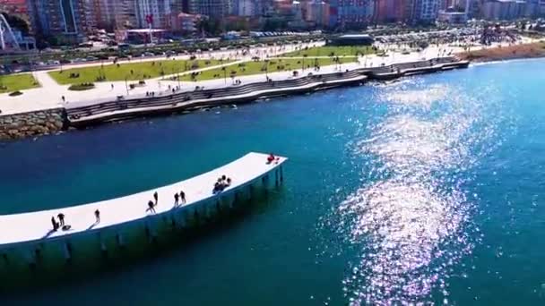 Luftaufnahme Der Meeresküste Rize — Stockvideo