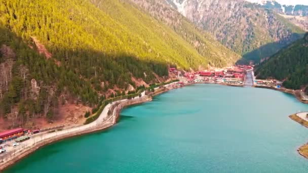Uzungol Trabzon Turquía Ojo Pájaro Visite Hermoso Lago Uzungol Pequeño — Vídeos de Stock