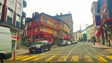 İsveç 'teki Stockholm şehrinin sokak manzarası