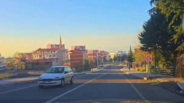 Авто Шоссе Городе Бильбао — стоковое видео