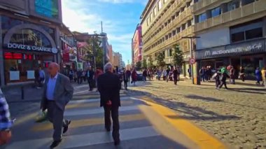 İsveç 'teki Stockholm şehrinin sokak manzarası