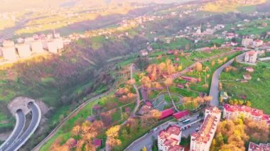 San Sebastian, İspanya 'nın hava manzarası.