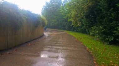 Barselona, İspanya 'daki parkın manzarası.