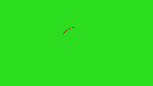 Rörelse Grafik Cirkel Färger Form Element Grön Skärm — Stockvideo