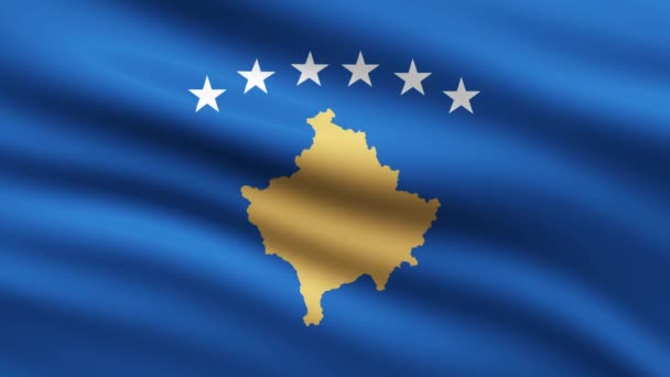Bosnien Und Herzegowina Flagge Schwenkt Vollbild Hintergrundanimation — Stockvideo