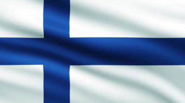 Finlandiya bayrağı tam ekran arkaplan canlandırması