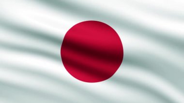 Japon bayrağı tam ekran arkaplan canlandırması sallıyor