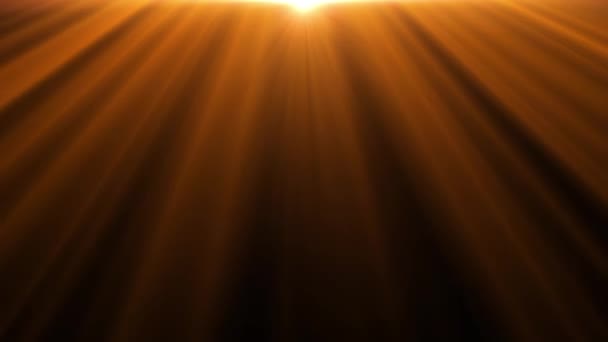 Blinkende Sonnenlichter Bewirken Schwarzen Hintergrund Mit Strahlen — Stockvideo
