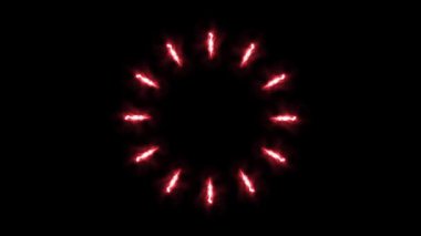 Neon etkisi patlaması alfa kanalı animasyon üzerine