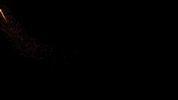 Animation Lumière Particule Magique Animation Abstraite Écran Noir Superposition Animation — Video