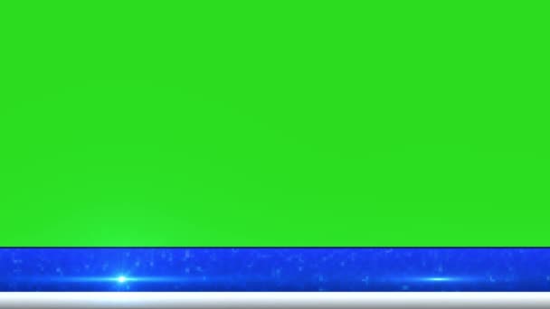 Notícia Terceiro Inferior Azul Animado Tela Verde — Vídeo de Stock