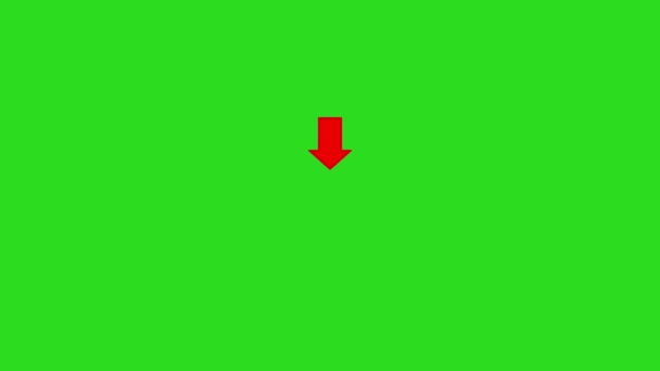 Flecha Animada Gráficos Movimiento Pantalla Verde — Vídeo de stock
