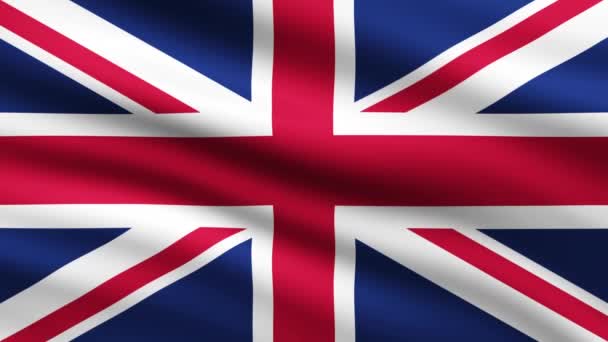 Reino Unido Bandeira Acenando Animação Full Screen Fundo Animado Bandeira — Vídeo de Stock