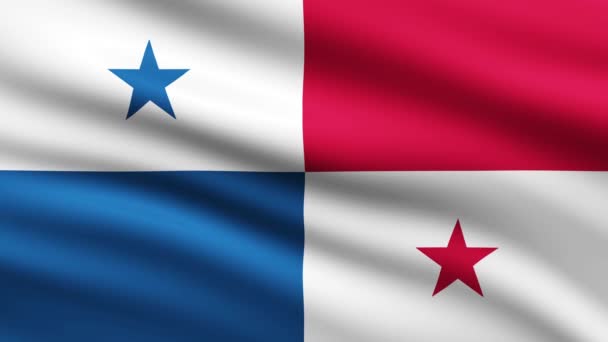 Panama Flag Waving Animation Background Full Screen Flag Panama Animated — Stock video