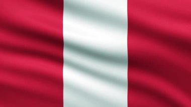 Peru Bayrak Sallama Animasyon Arkaplanı Tam Ekran Peru Animasyon Bayrağı