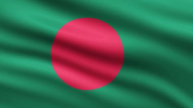 Bangladeş Bayrak Sallama Animasyon Arkaplanı Bangladeş Tam Ekran Bayrağı