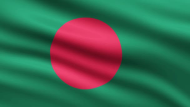Bangladesz Flaga Waving Animation Tło Animowana Flaga Bangladesz Pełny Ekran — Wideo stockowe