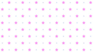 Pembe ve mavi yıldızların beyaz arkaplan dokusuna sahip soyut geometrik desen