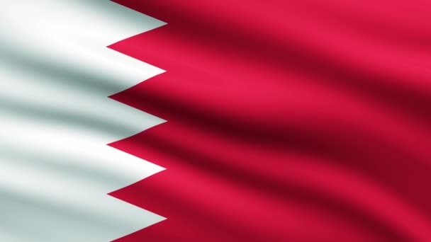 Bahrain Flagge Wenden Animation Hintergrund Animierte Flagge Von Bahrain Vollbild — Stockvideo