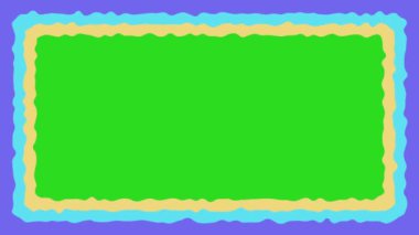 Renkli kağıt sıvı döngü animasyon yeşil ekran modern video çerçeve renkli hareket