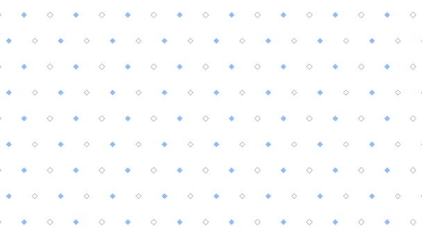 Abstract Geanimeerde Achtergrond Wit Met Blauwe Vierkanten Patroon Animatie Volledig — Stockvideo