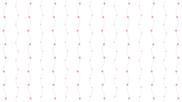 带有线条图案和粉色圆点的几何白色背景 白色背景纹理 — 图库视频影像