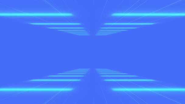 带有线条背景纹理的动画街灯环路动画的抽象蓝色背景 — 图库视频影像