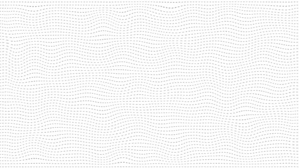 Abstract White Background Animated Grey Lined Dots Pattern Loop Animation — Stock Video