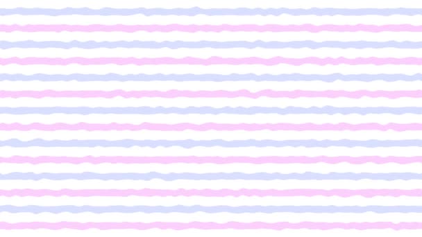 Abstract Striped Lines Background Animation Animated Waving Pink Blue Lines — Stock Video
