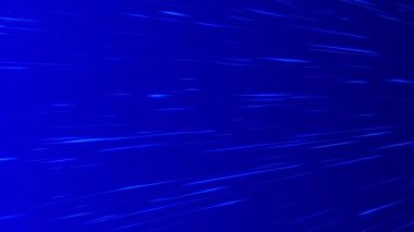 Canlandırılmış ışıklandırma çizgilerine sahip soyut mavi arkaplan. Desensiz döngü hareketli arkaplan canlandırması