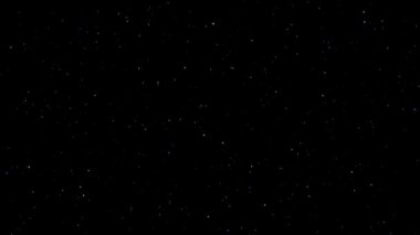 Aydınlatma parçacıkları siyah ekranı mavi noktalarla örtüyor. Işıklar döngü alanı animasyonu siyah arkaplan