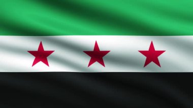 Suriye 'nin yeni bayrağı döngü canlandırma arkaplanı