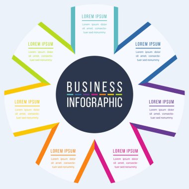 Business Infographic tasarımı 7 bilgi
