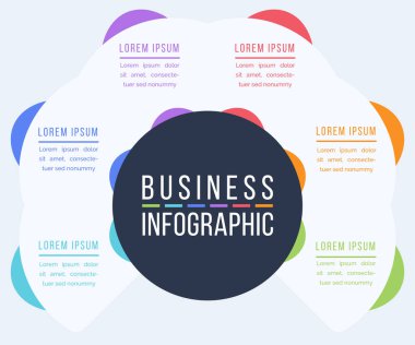 Çember bilgi iş tasarımı 6 seçenek
