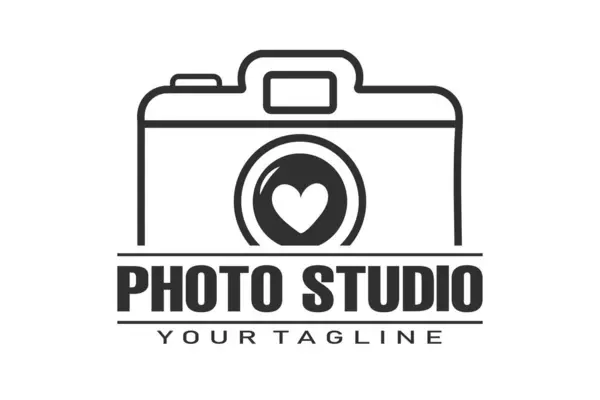 Creative Photography Typography Logo Unique Typographic Logo Design Stylish Photography — Stock Vector